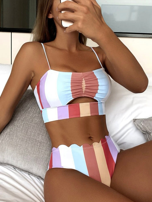 Bikini de color combinado