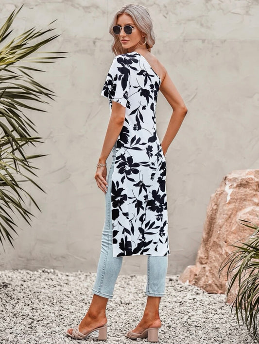 Blusa larga asimetrica