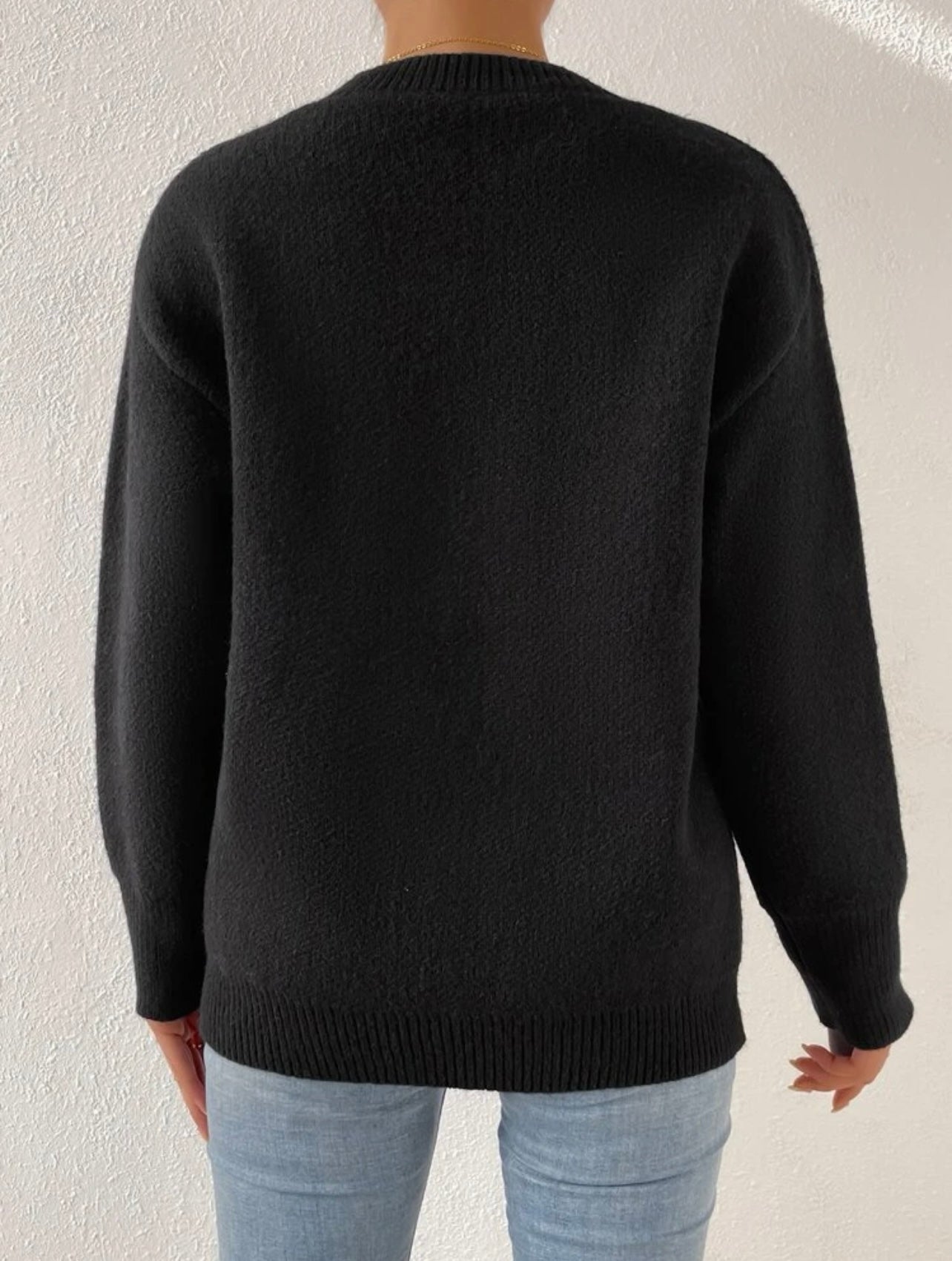 Jersey con patrón de estrella de hombros caídos