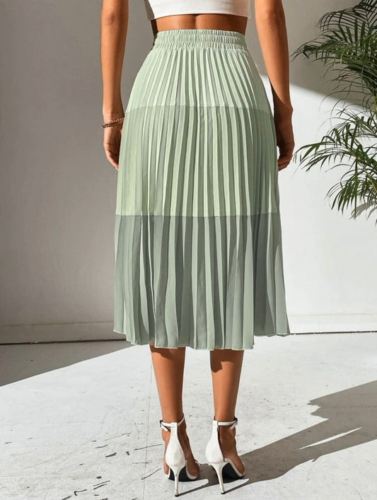 Falda fruncido con estampado de ombré