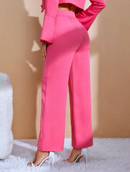 Pantalones de traje bajo con abertura de pierna ancha