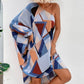 Vestido con estampado geométrico de un hombro