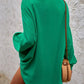 Blusa de hombros caídos con parche de bolsillo